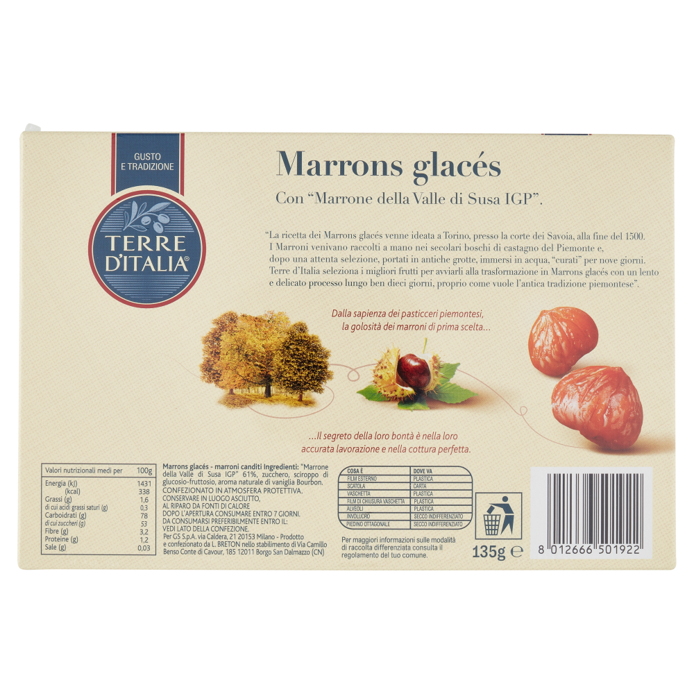 Terre d'Italia Marrons glacés 135 g