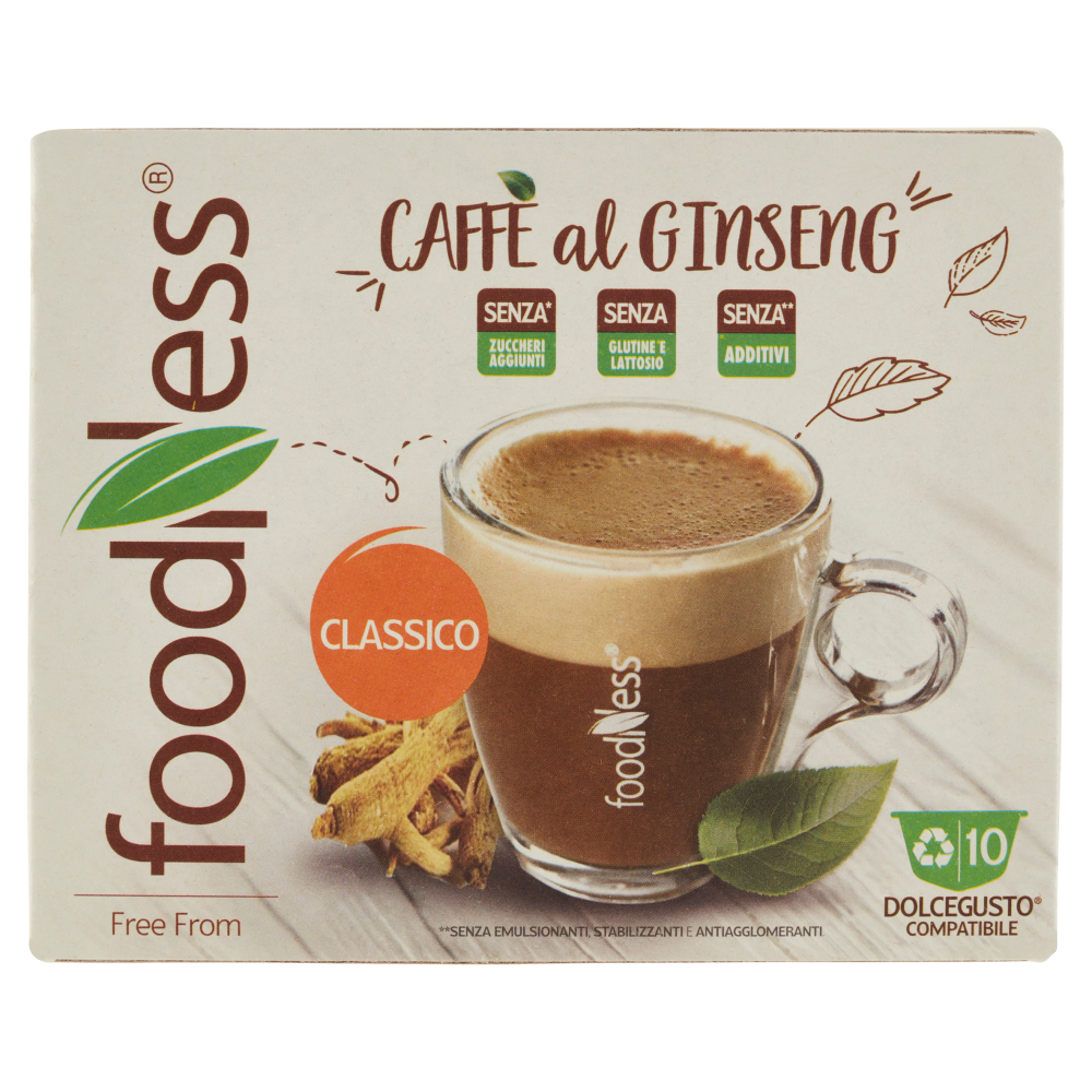 foodNess Caffè al Ginseng Classico Dolcegusto Compatibile 10 x 12 g