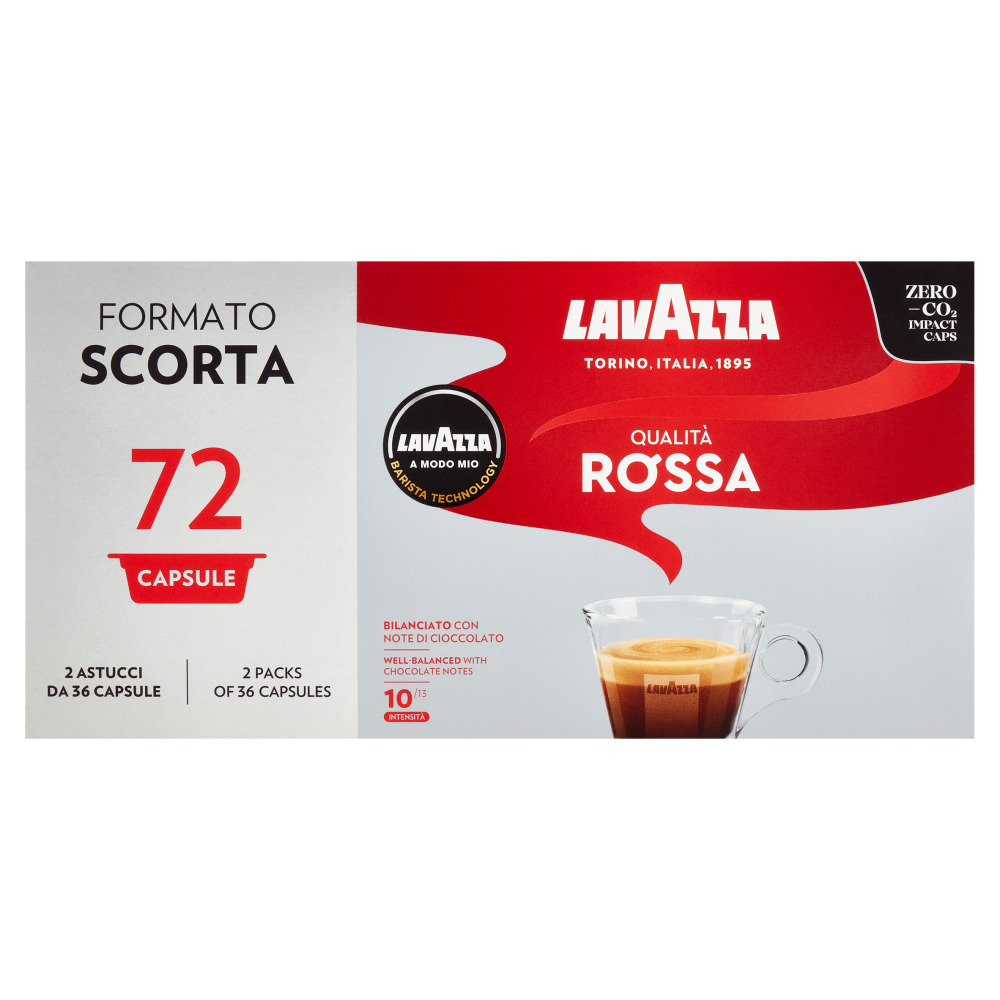Lavazza A Modo Mio Qualità Rossa 72 capsule 540g