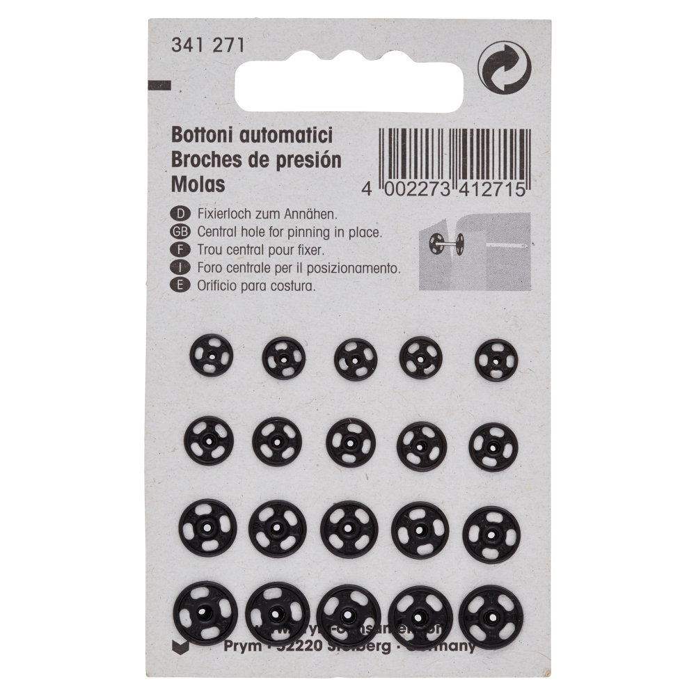 Prym 20 Bottoni automatici 6-11 mm