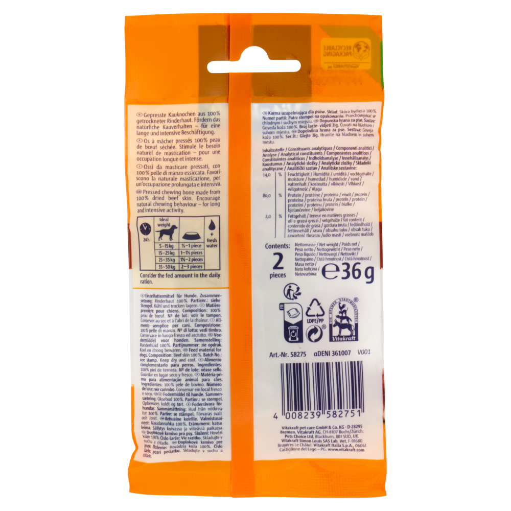 Vitakraft Long Lasting Chews Osso da Masticare Come Passatempo 2 pezzi 36 g