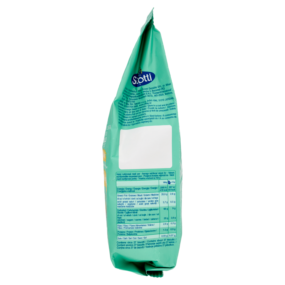 Riso Scotti Si con Riso Senza Lattosio Biscotto con Riso e Gocce di Cioccolato 350 g