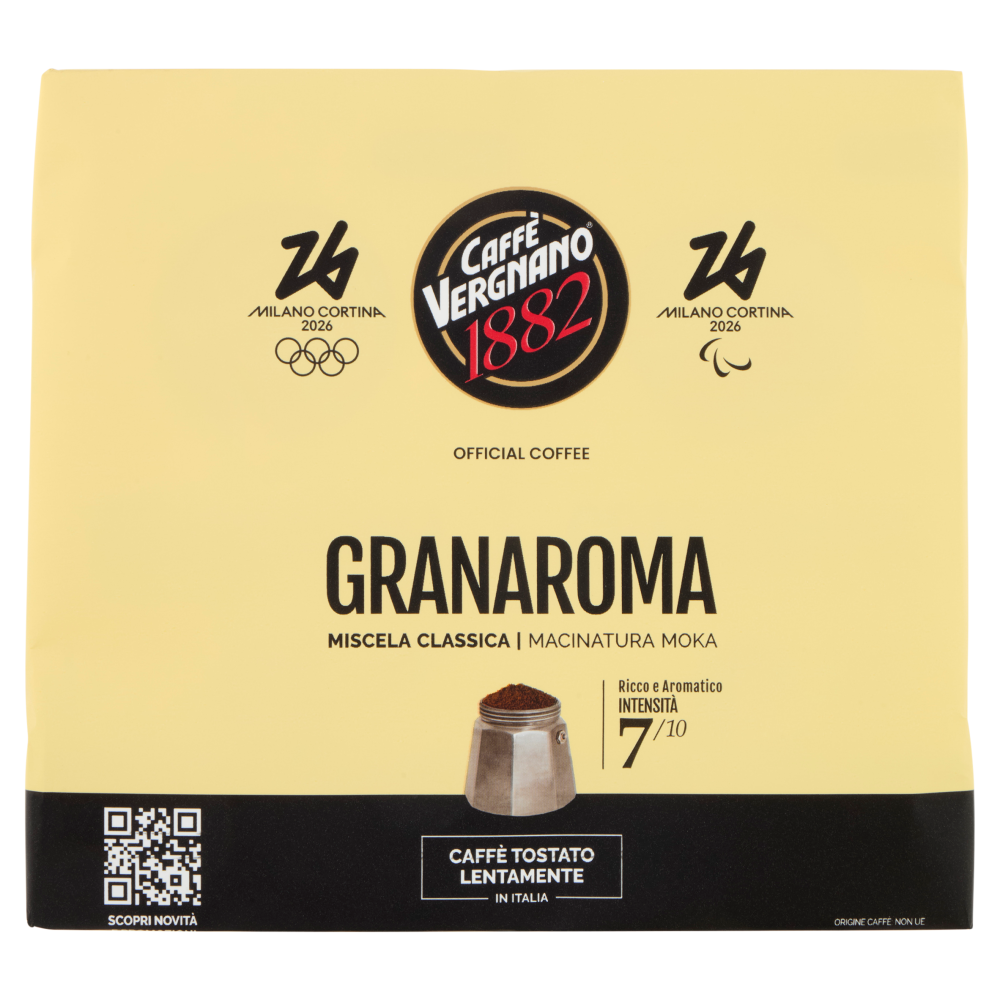 Caffè Vergnano 1882 Granaroma Miscela Classica Macinatura Moka 2 x 250 g