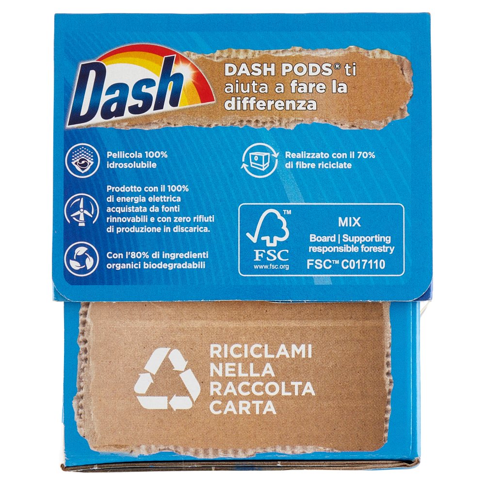 Dash Pods Detersivo Lavatrice In Capsule, Classico, 31 Lavaggi 604,5 g