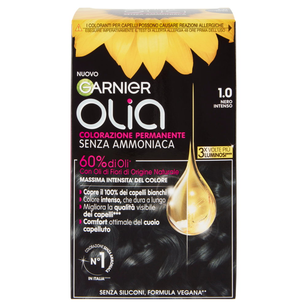 Garnier Olia Tinta Capelli, Senza Ammoniaca, Night black 10