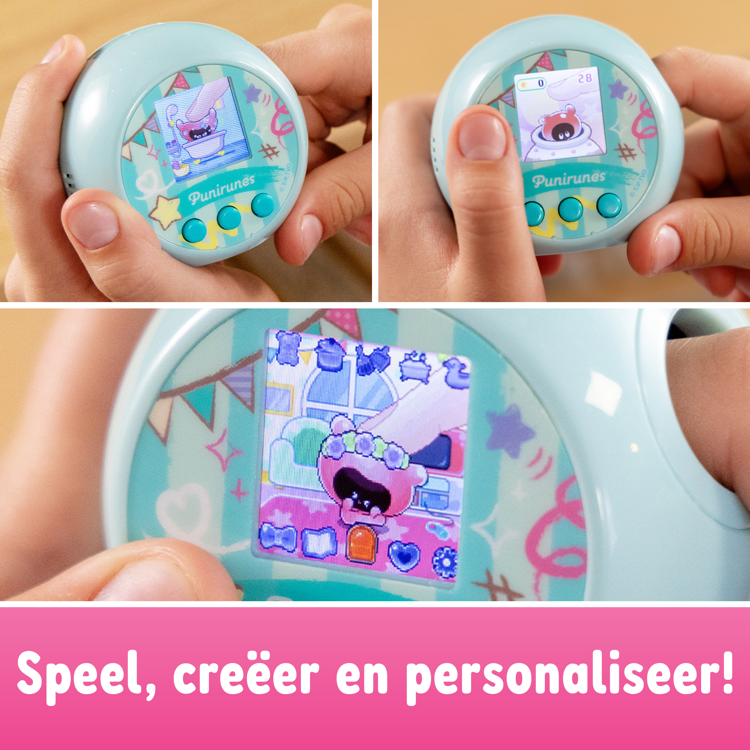 Punirunes , il tuo Cucciolo Digitale, Interattivo e Sensoriale, 55 Personaggi da Collezionare, Reagisce al tuo Tocco, Display LED a Colori, Giocattoli per Bambini e Bambine, 5+ Anni