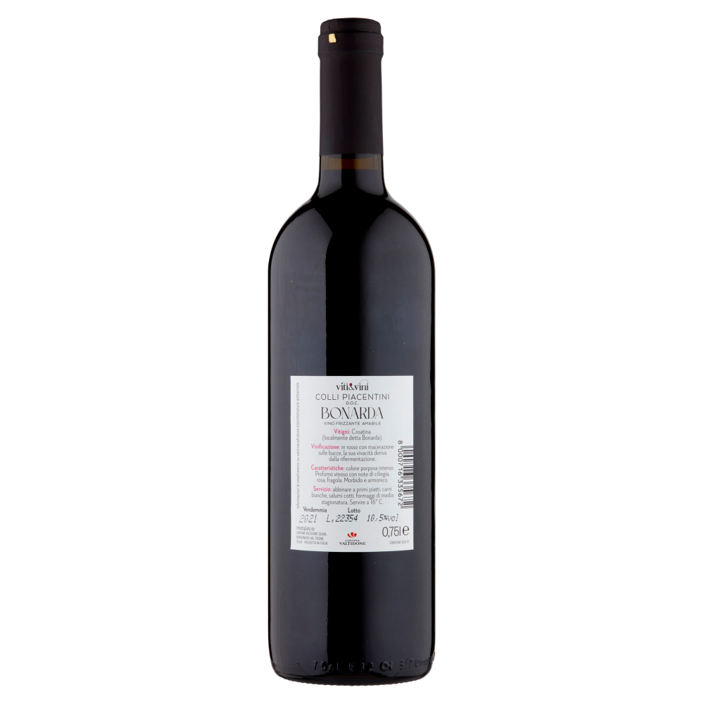 Cantina Valtidone viti&vini Colli Piacentini D.O.C. Bonarda Vino Frizzante Amabile 0,75 l