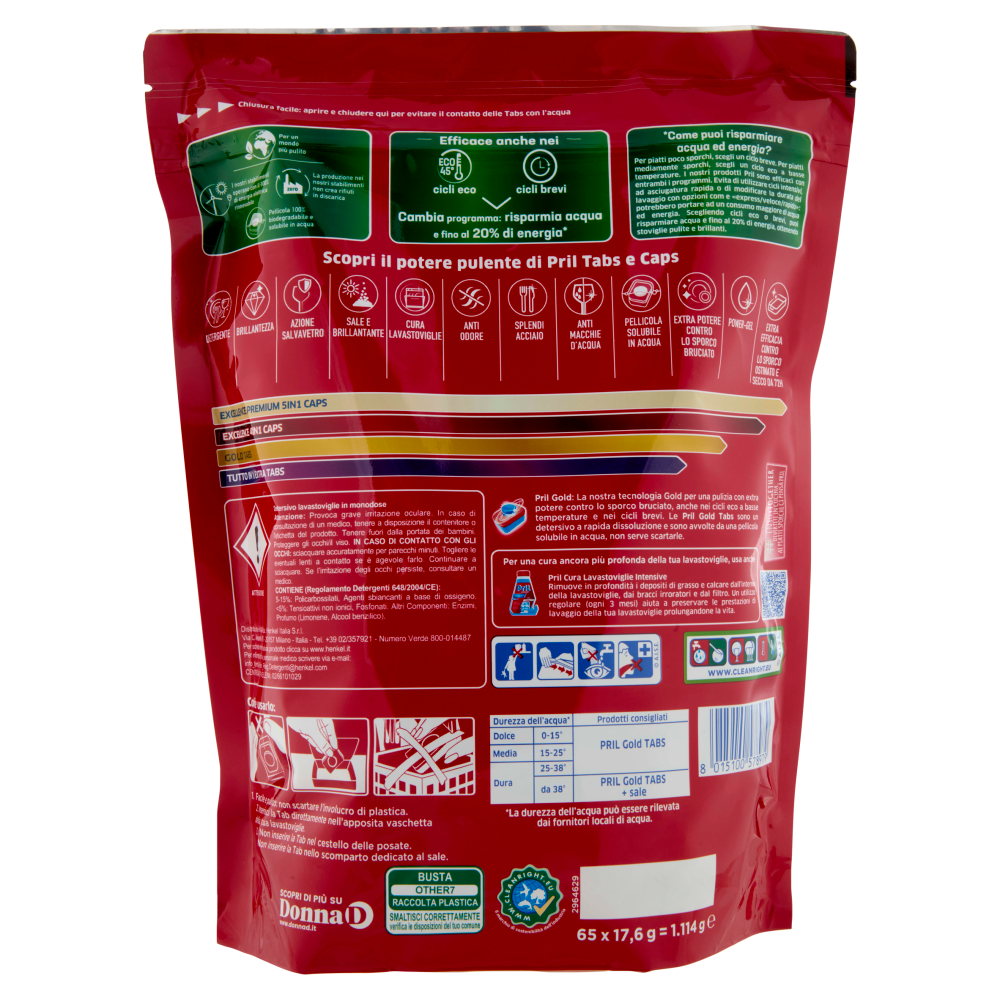 PRIL Gold Tabs 65pz (1.114g)