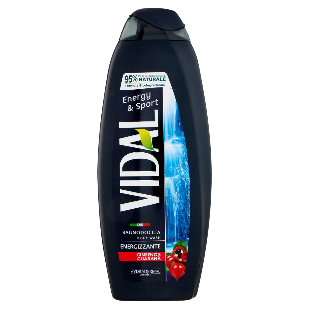 Vidal Energy & Sport Bagnodoccia Energizzante Ginseng e Guaran&agrave; 600 ml