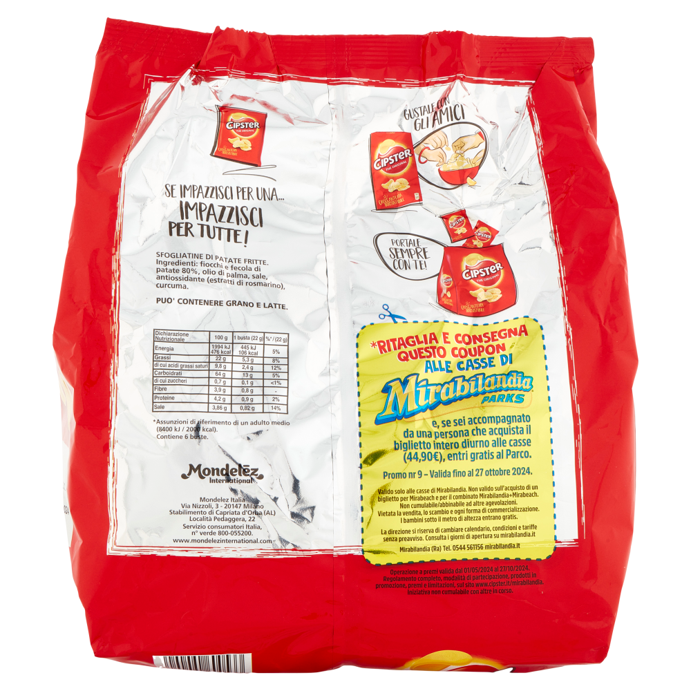 Cipster The Original Chips di Patate Multipack x6 - 132g