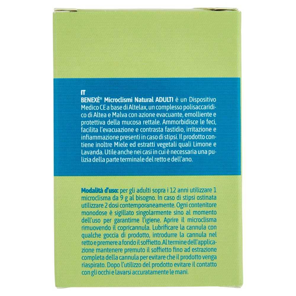 Benex&egrave; X il Tuo Intestino Microclismi Natural per Uso Rettale Adulti 6 x 9 g