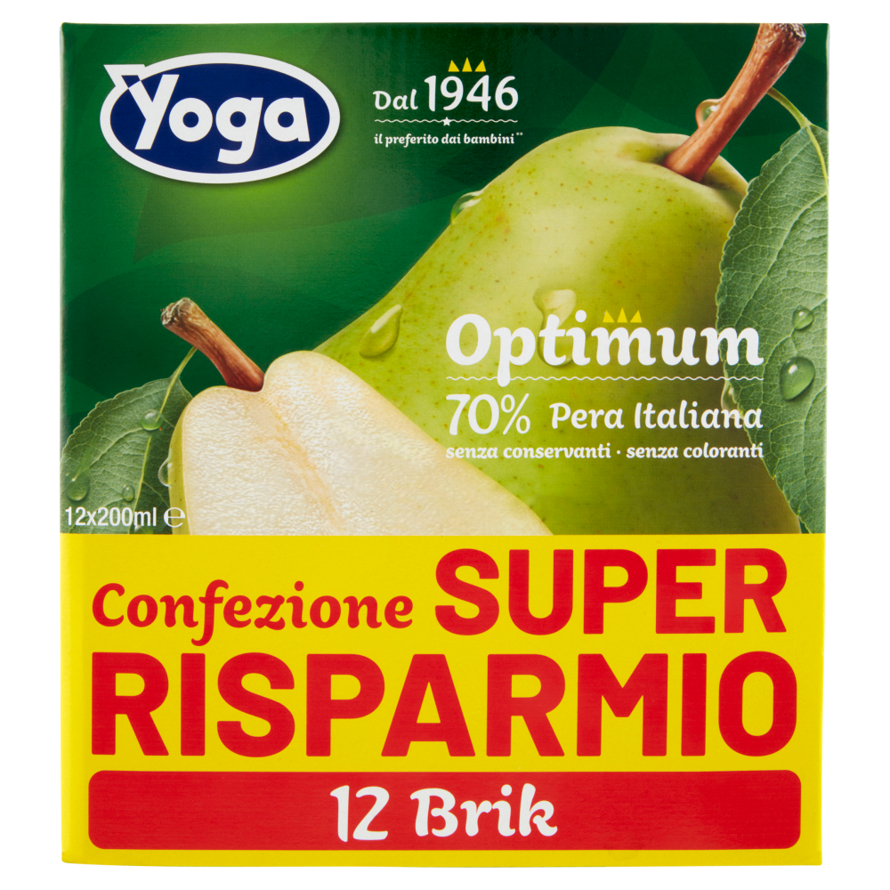 Yoga Optimum 70% Pera Italiana 12 x 200 ml