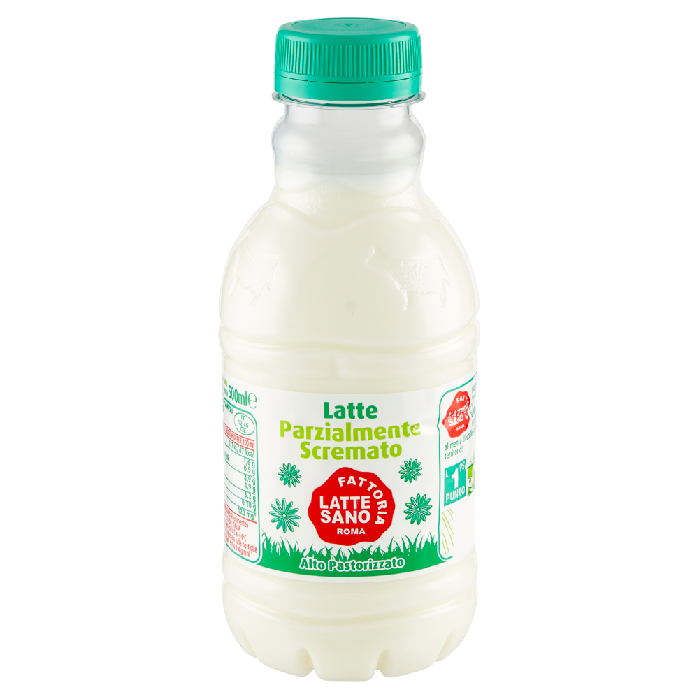 Fattoria Latte Sano Latte Parzialmente Scremato Alto Pastorizzato 500 ml