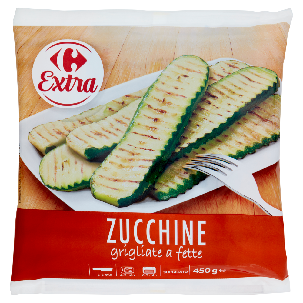 Carrefour Extra Zucchine grigliate a fette Surgelato 450 g