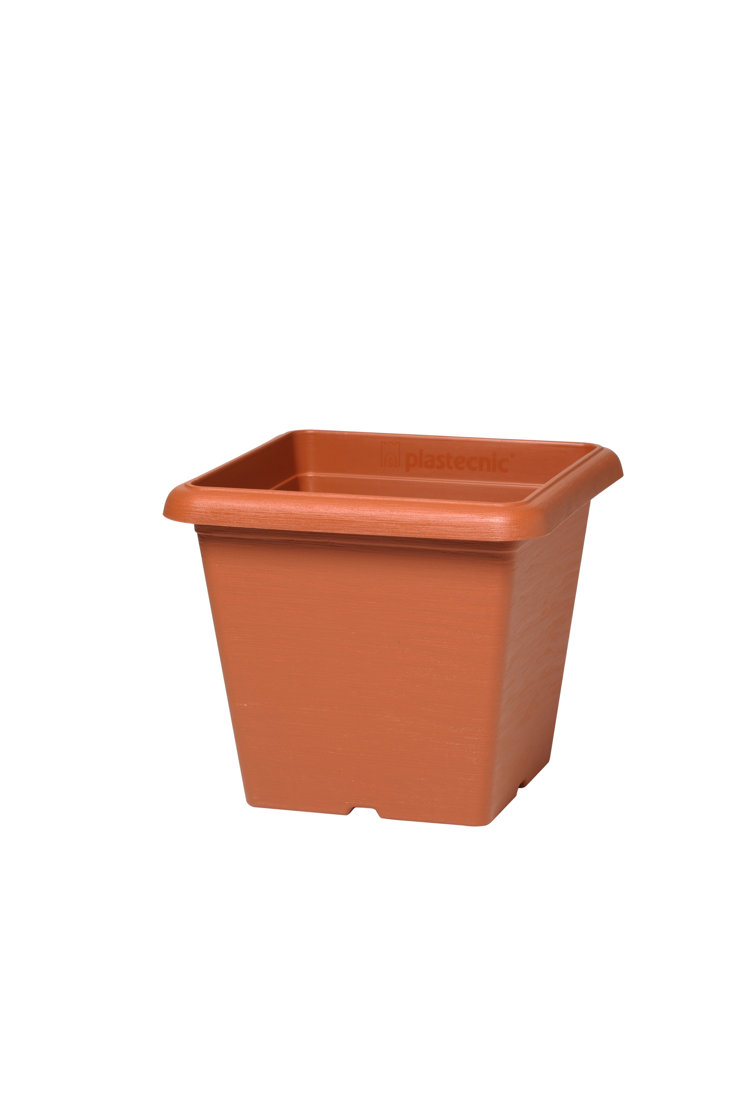 Plastecnic Terrae Vaso Quadro 30 Terracotta