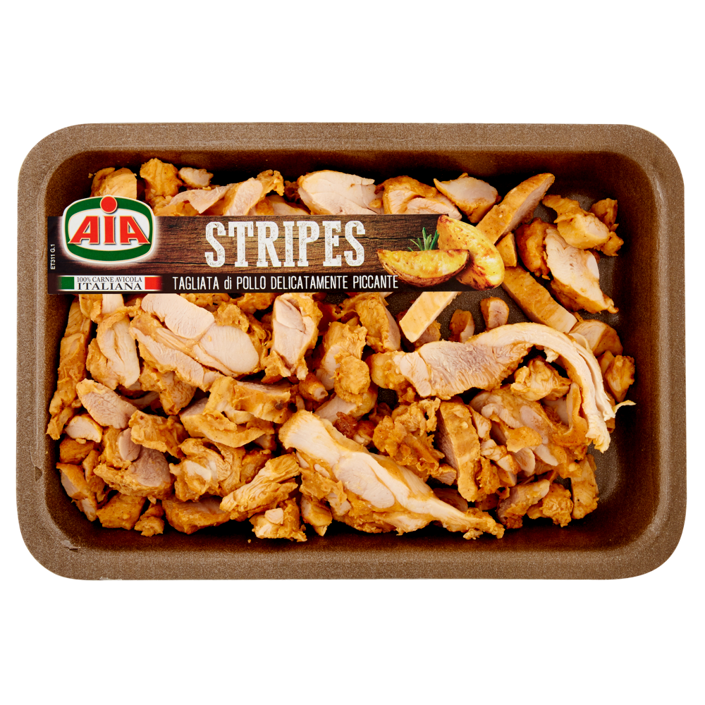 Aia Stripes Tagliata di Pollo Delicatamente Piccante 0,350 kg