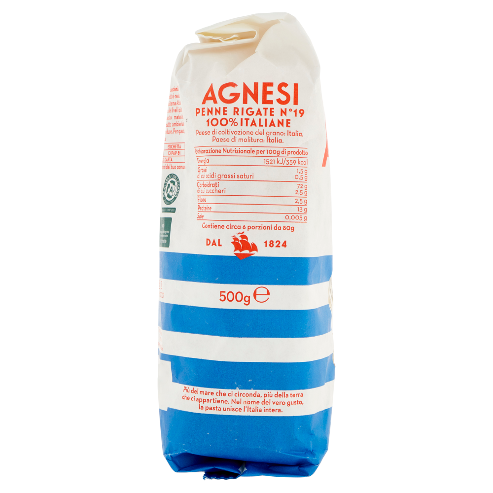 Agnesi Penne Rigate N&deg; 19 500 g