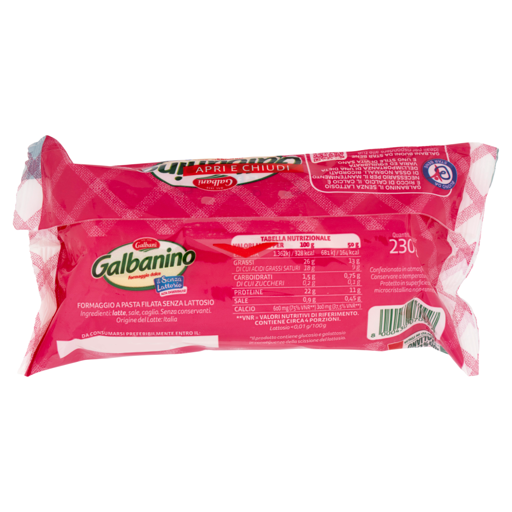 Galbani Galbanino Formaggio dolce il Senza Lattosio 230 g
