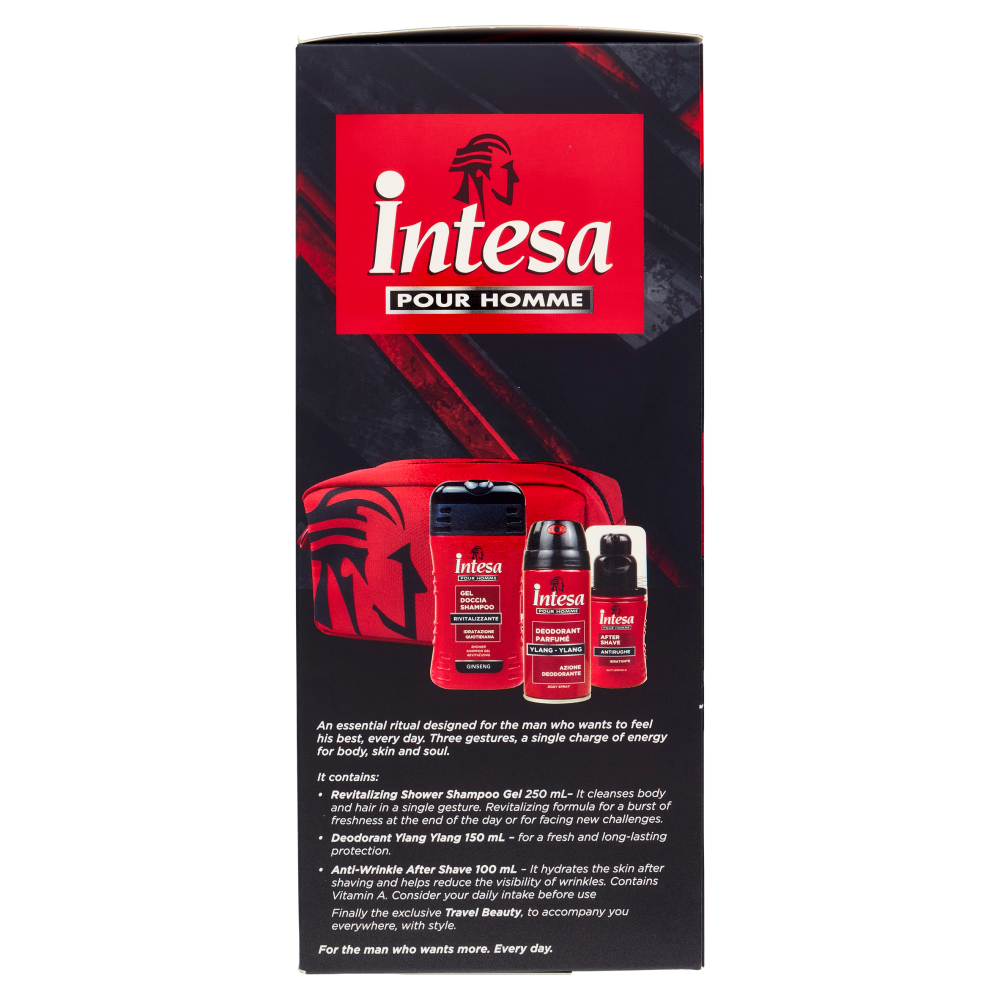 Intesa Pour Homme Sport Gel Doccia Shampoo 250mL + Deodorante Ylang Ylang 150mL + After Shave 100mL