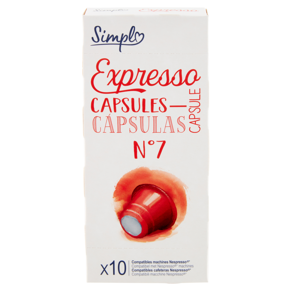 Simpl Expresso Capsule N°7 Compatibili macchine Nespresso* 10 capsule 50 g