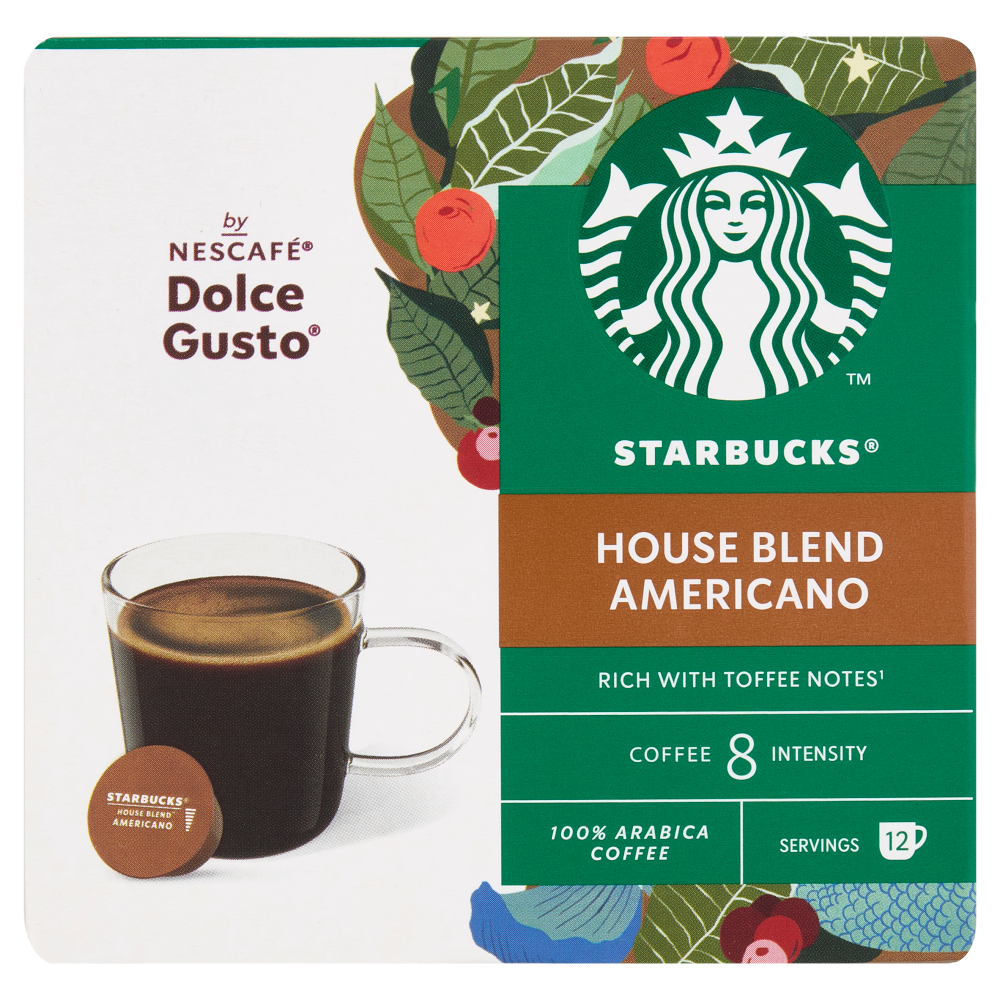 STARBUCKS House Blend by Nescafé Dolce Gusto Caffè Lungo 12 Capsule 102 g