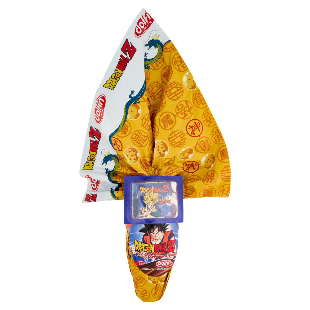 dolfin Uovo di Cioccolato al Latte Finissimo Dragon Ball Z + Telo Sport 320 g
