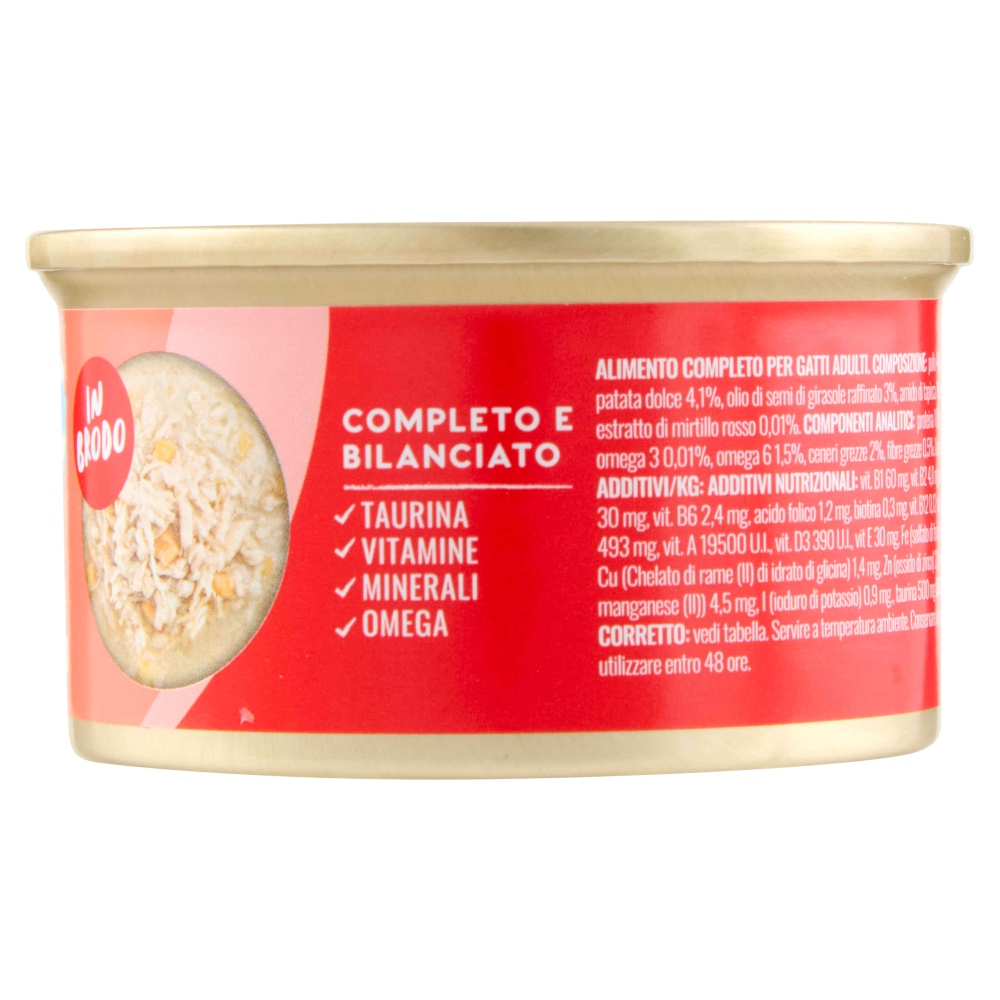 ADoC Complete For Cats Filetti di Pollo con Patate Dolci in Brodo 80 g