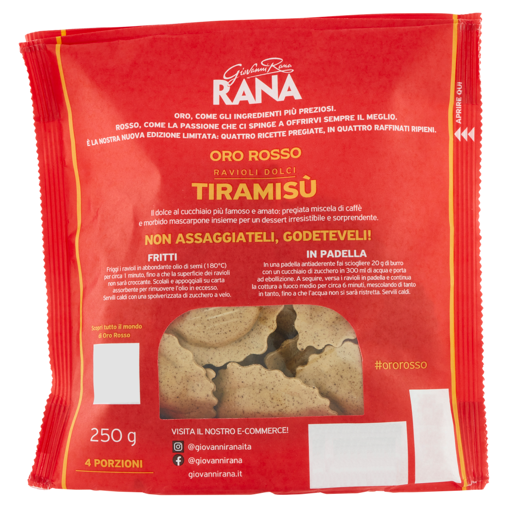 Giovanni Rana Oro Rosso Ravioli Dolci Tiramis&ugrave; 250 g