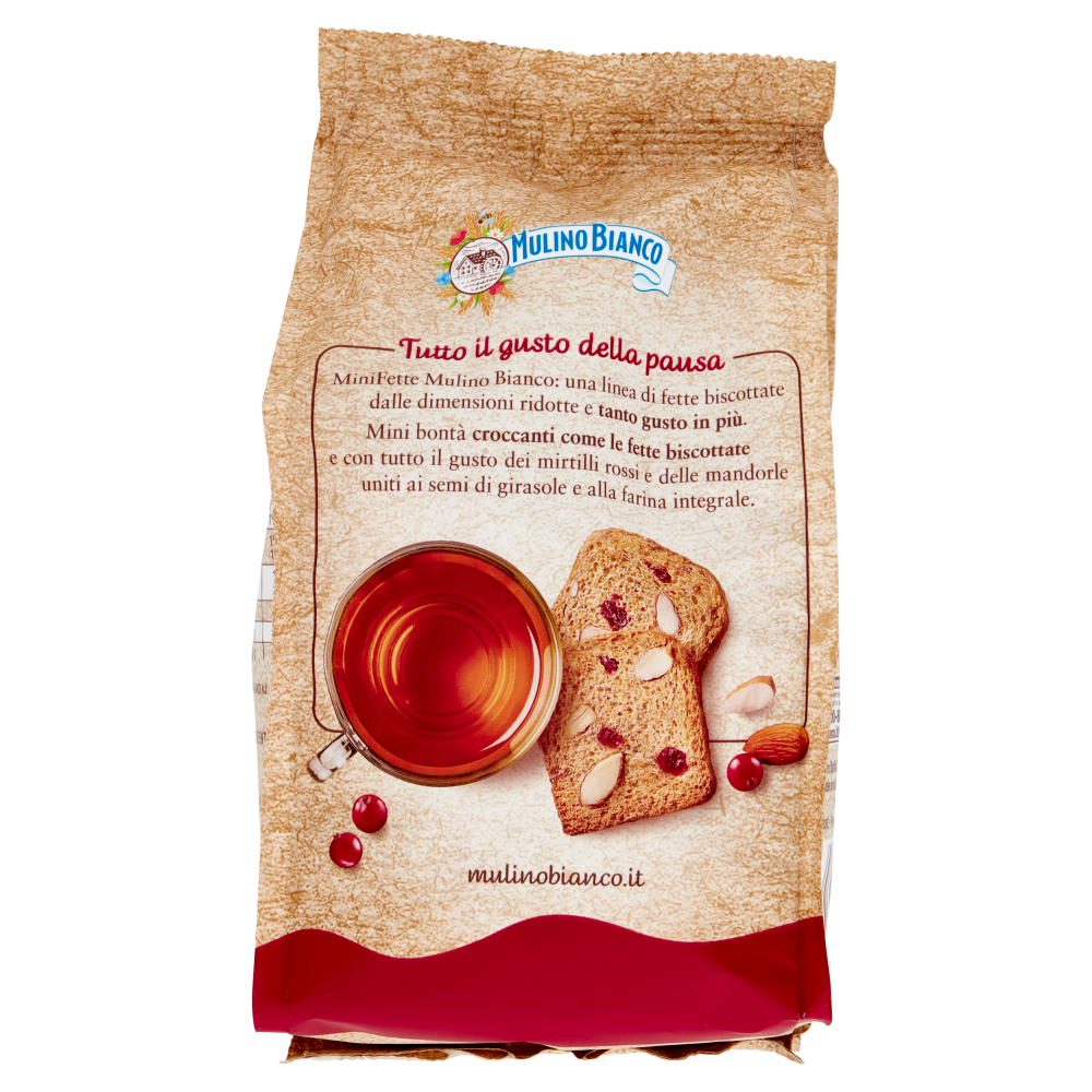 Mulino Bianco Mini Fette Biscottate con Mirtilli Rossi e Mandorle 90g