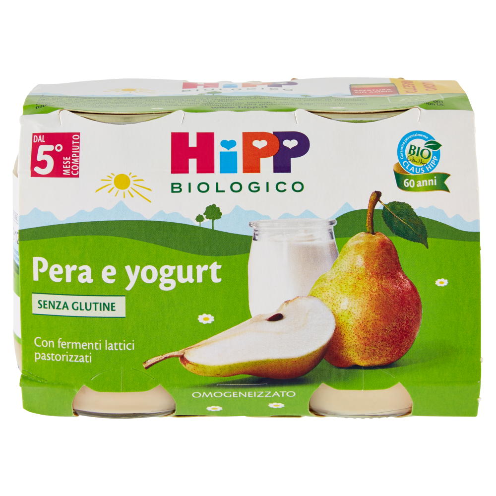 HiPP Biologico Pera e yogurt Omogeneizzato 2 x 125 g