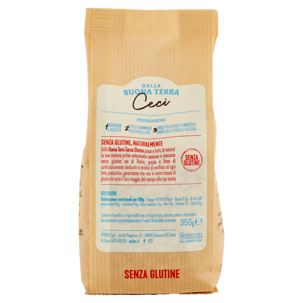 Dalla Buona Terra pedon Senza Glutine Ceci 350 g