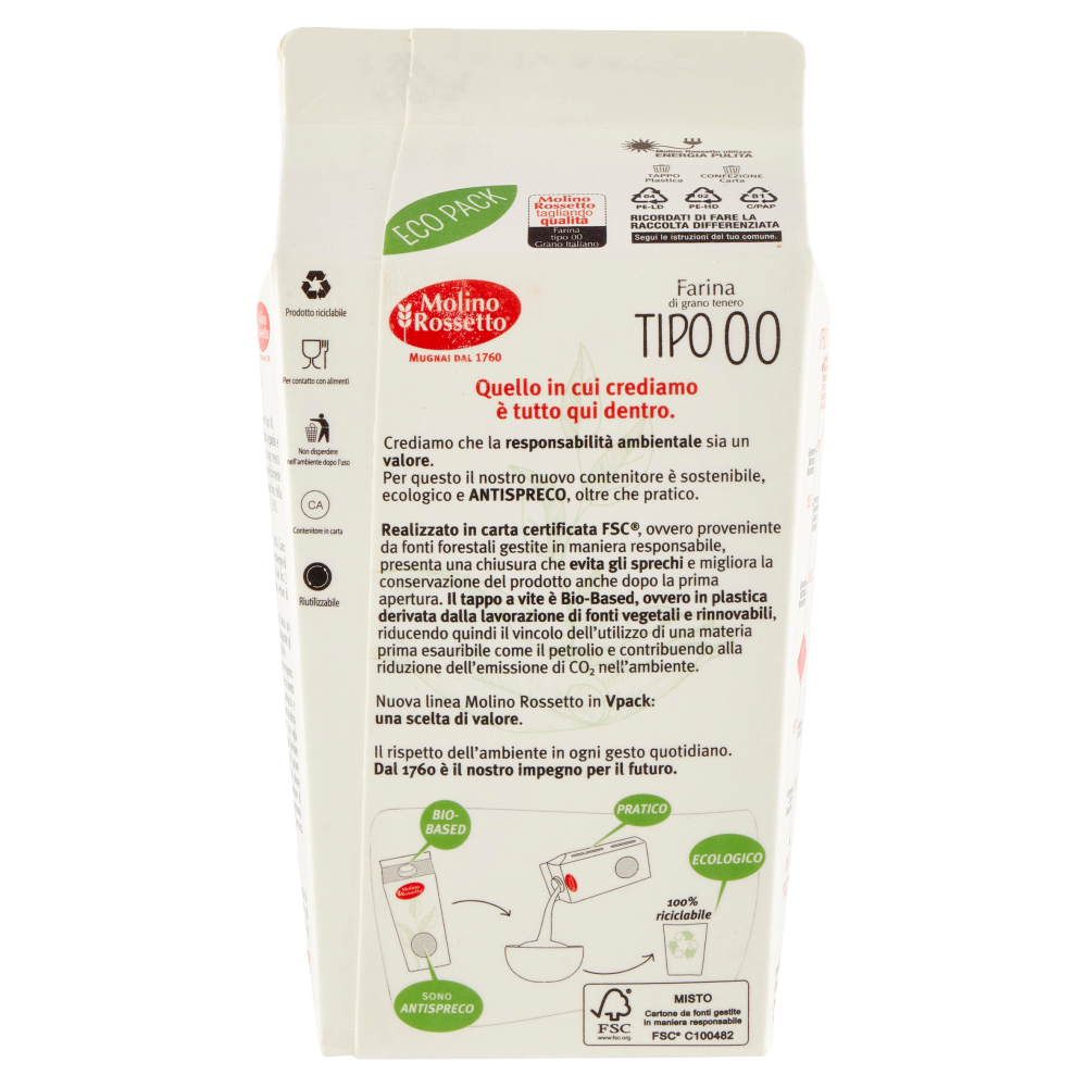 Molino Rossetto Farina di grano tenero Tipo 00 750 g