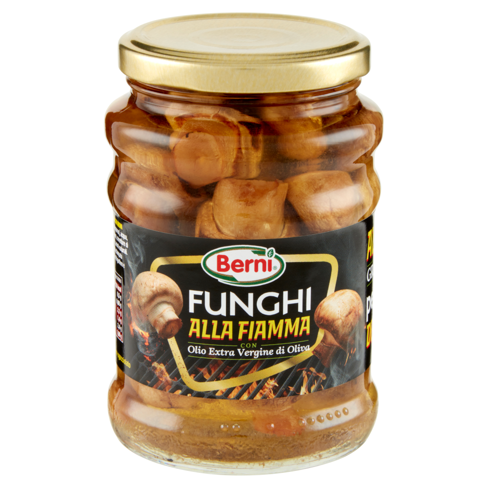 Berni Funghi alla Fiamma con Olio Extra Vergine di Oliva 350 g