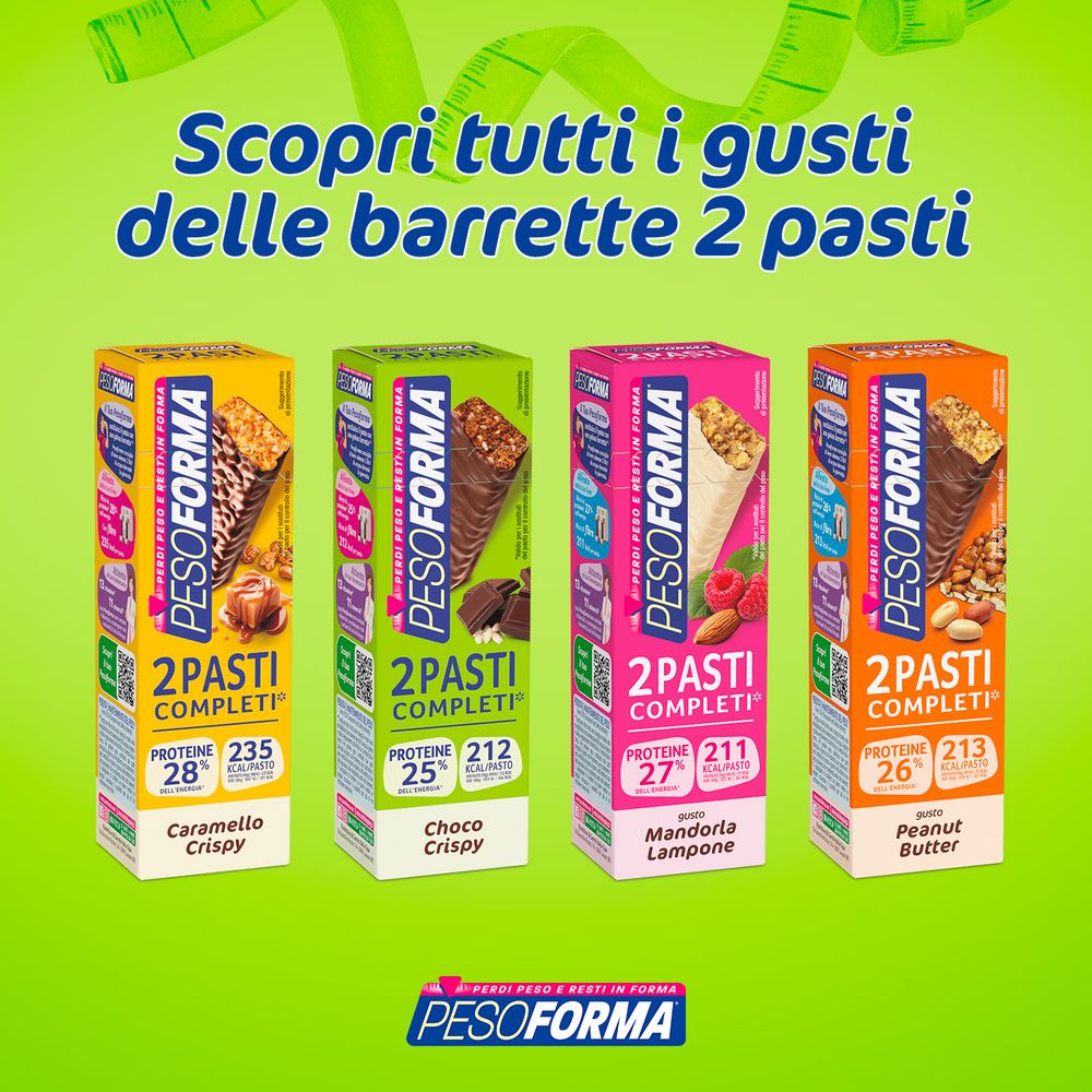 Pesoforma Barrette 2 pasti sostitutivi Choco Crispy, 2x58g