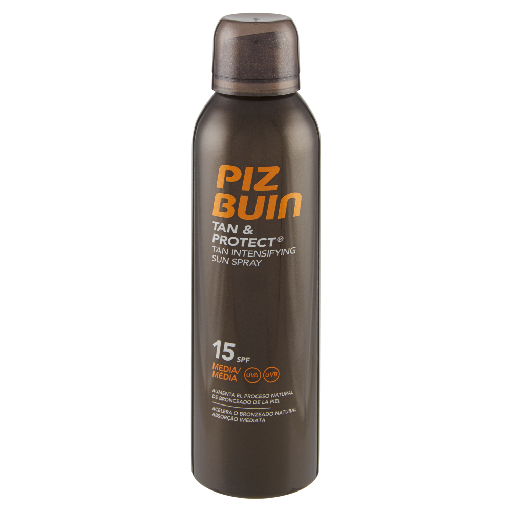Piz Buin Spray Solare Intensificatore Dell'Abbronzatura Tan & Protect, Protezione Media 15 SPF 150ml