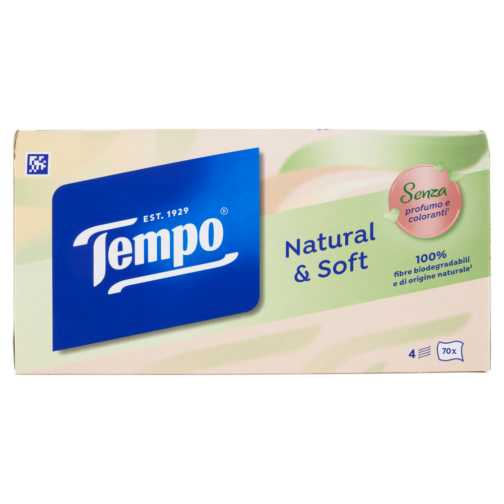 Tempo Natural & Soft Fazzoletti 4 veli 70 pz