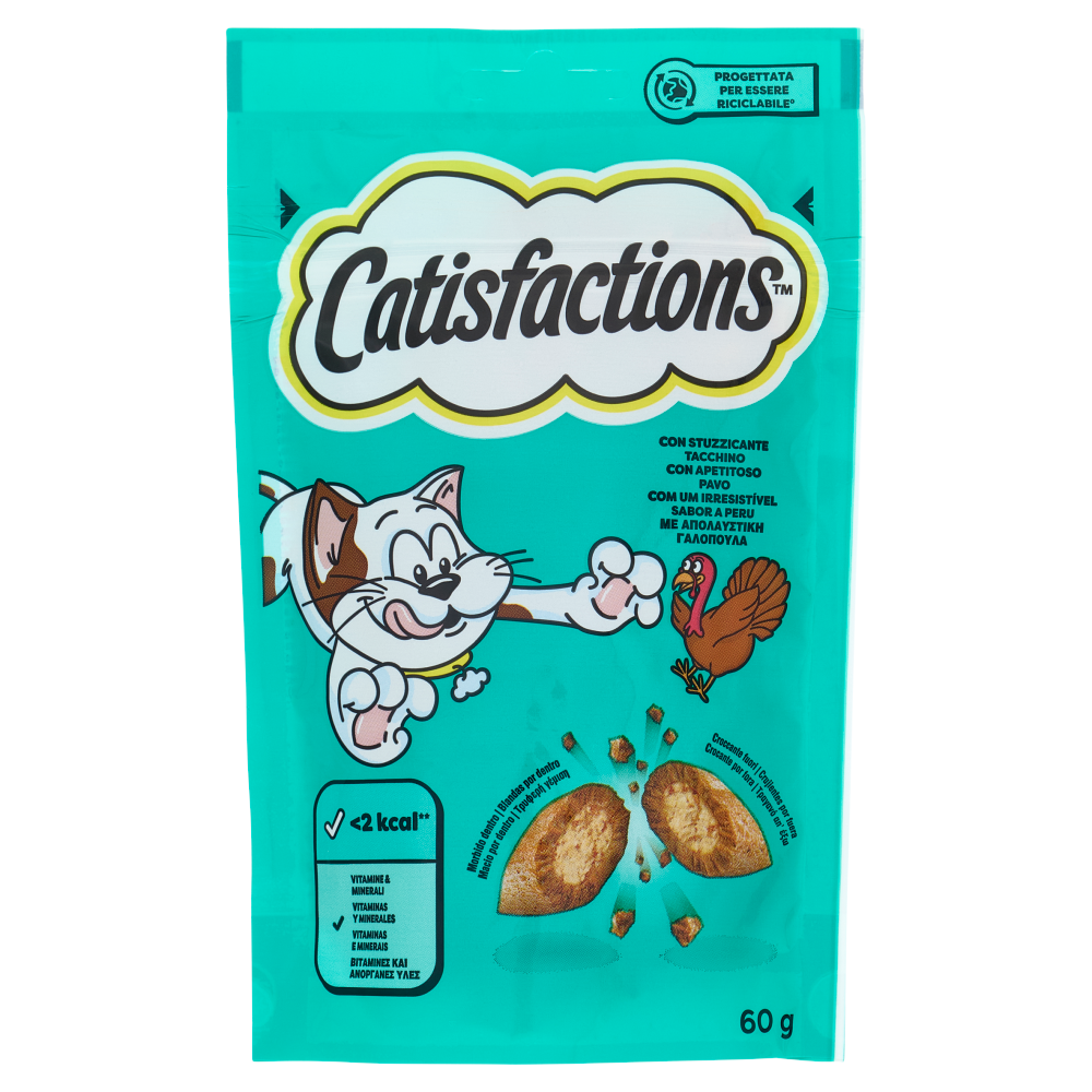 Catisfactions Snack Gatto Tacchino 60 g