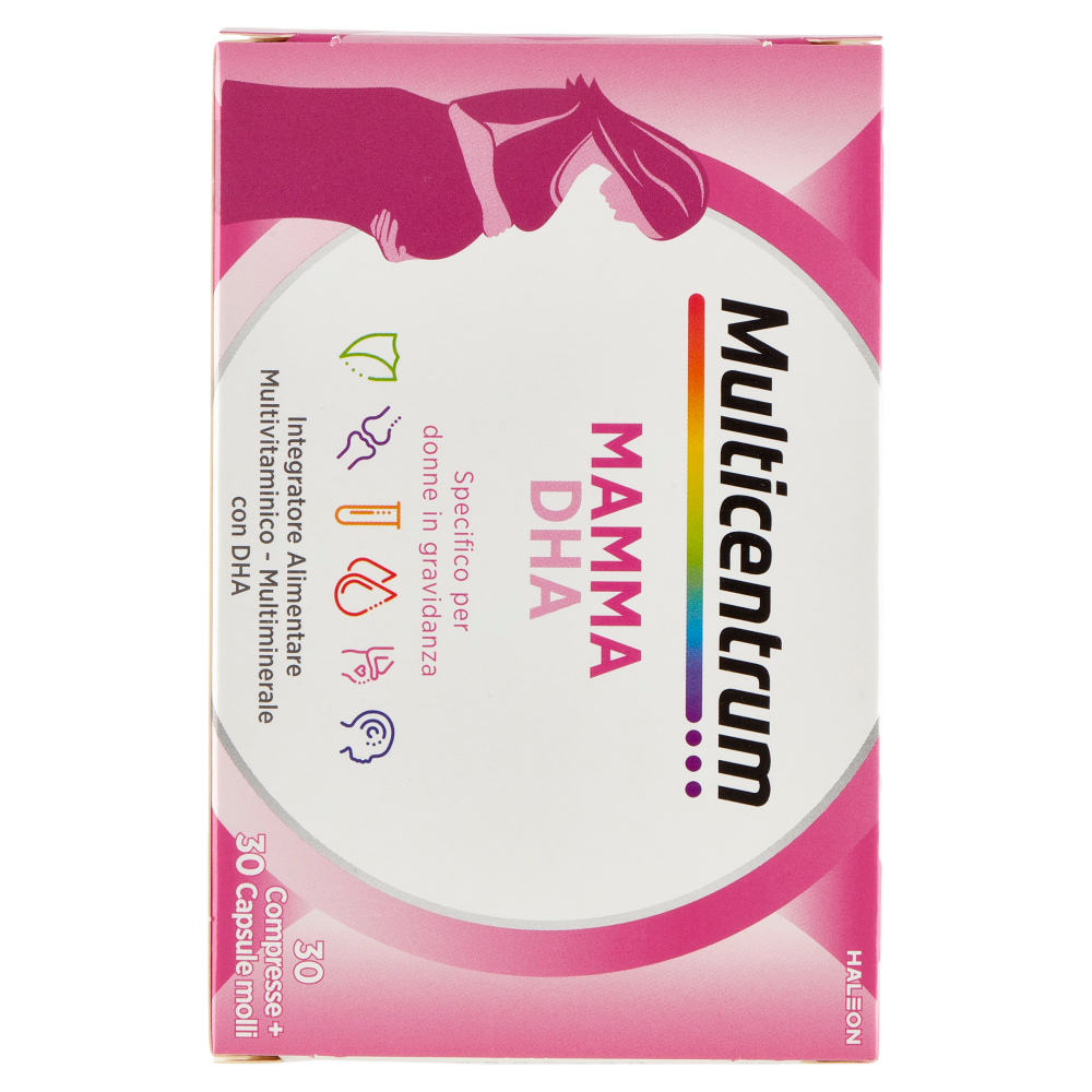 Multicentrum Mamma DHA Integratore completo con Acido Folico Donne in Gravidanza 30+30 compresse 52g
