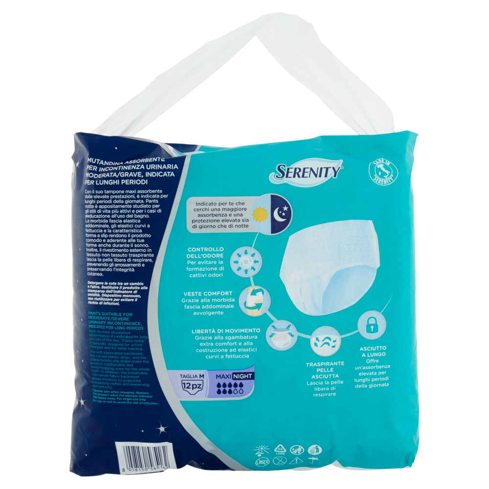 Serenity Pants notte Traspirante Maxi Night Taglia M 12 pz