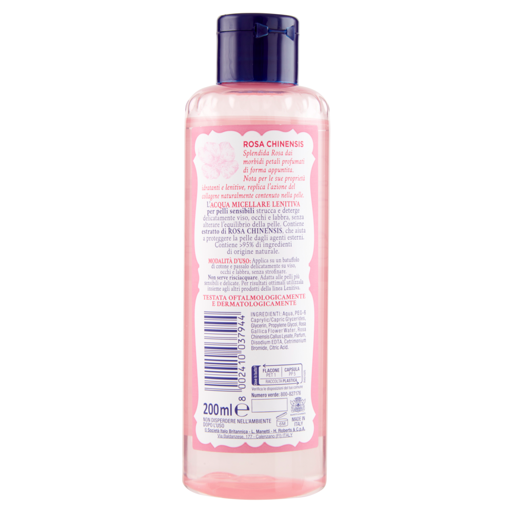 Acqua alle Rose Acqua Micellare Lenitiva per Pelli Sensibili 200 ml