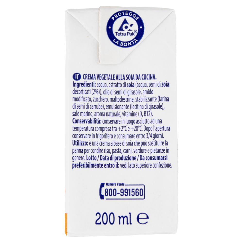 OraSì 100% Vegetale per Cucina 200 ml