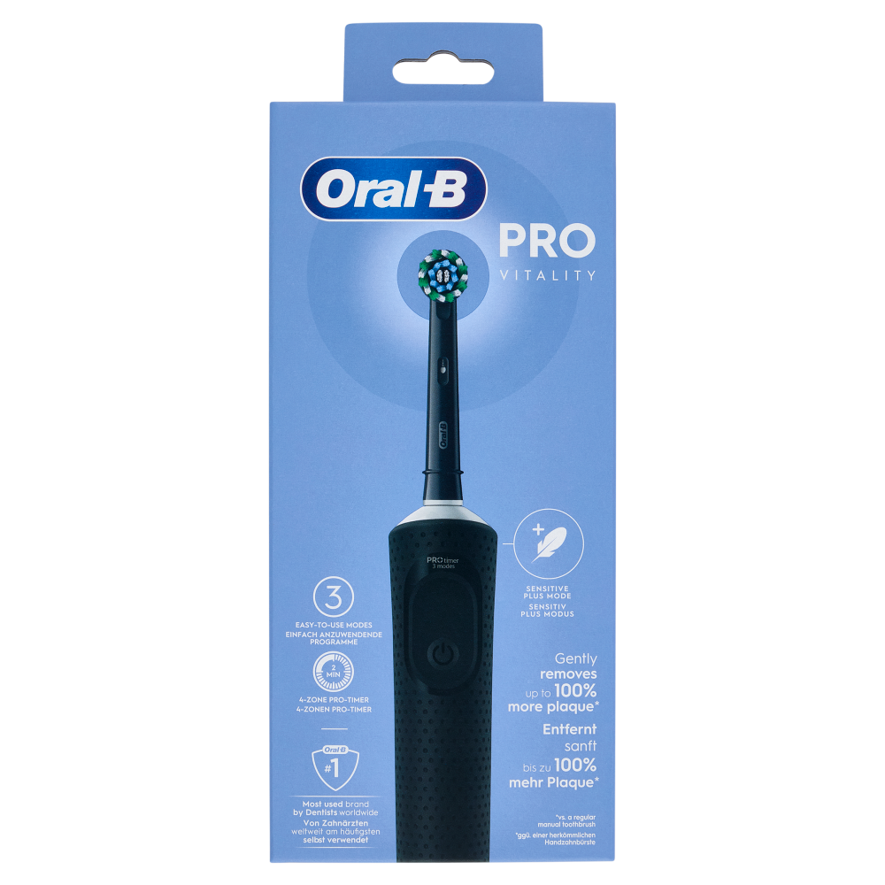 Oral-B Spazzolino Elettrico Denti Ricaricabile Pro Vitality Nero