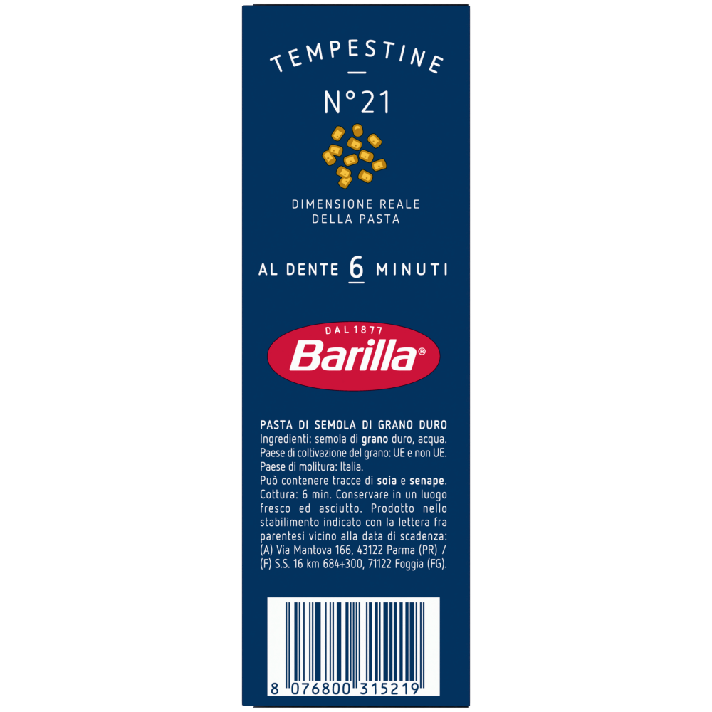 Barilla Pasta Tempestine n.21 500g