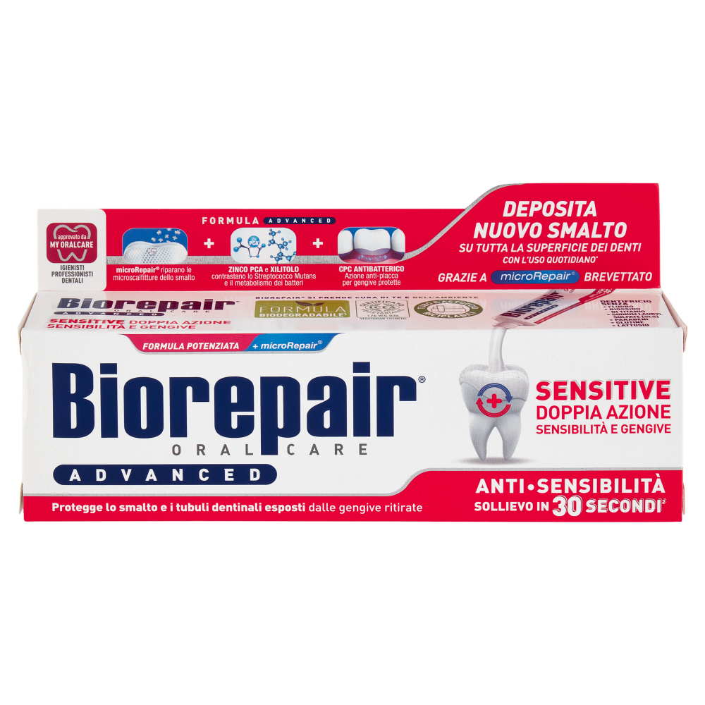 Biorepair Advanced Sensitive Doppia Azione Sensibilità e Gengive