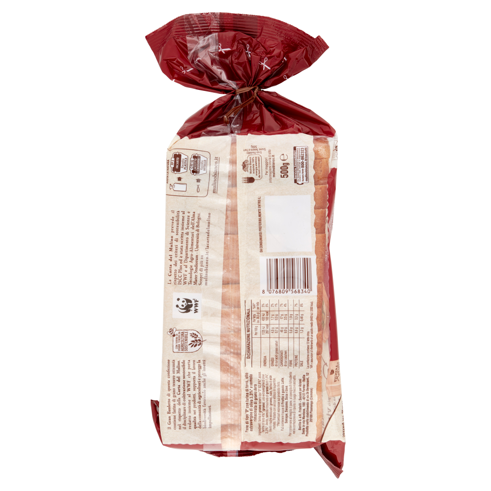 Mulino Bianco Gran Bauletto Pane con Grano Tenero e Farro 500g