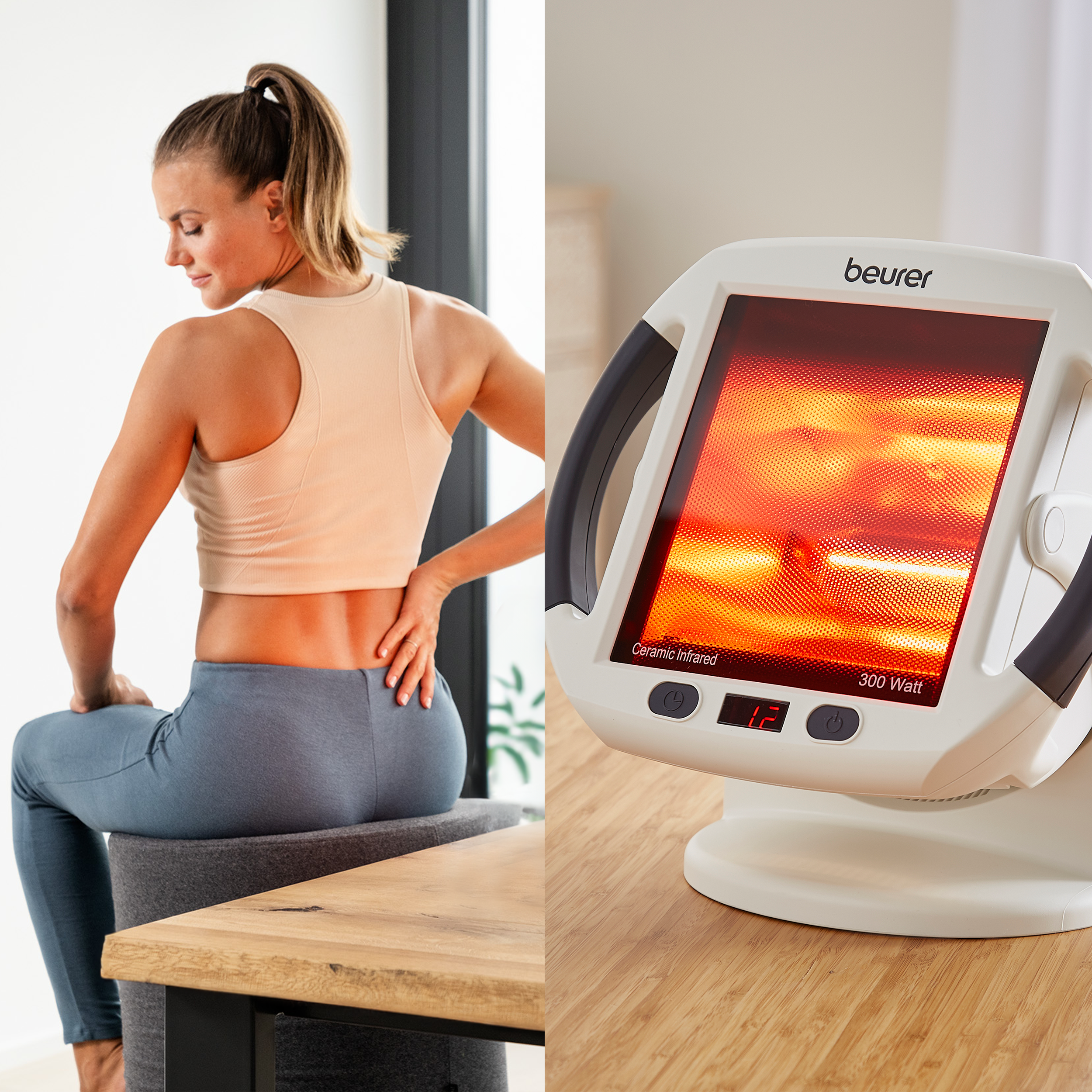 Beurer IL 50 - Lampada a Raggi Infrarossi efficace per il trattamento di Contratture Muscolari e Malanni di Stagione
