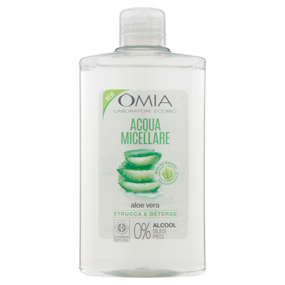 Omia Laboratori Ecobio Acqua Micellare Strucca & Deterge aloe vera 400 ml
