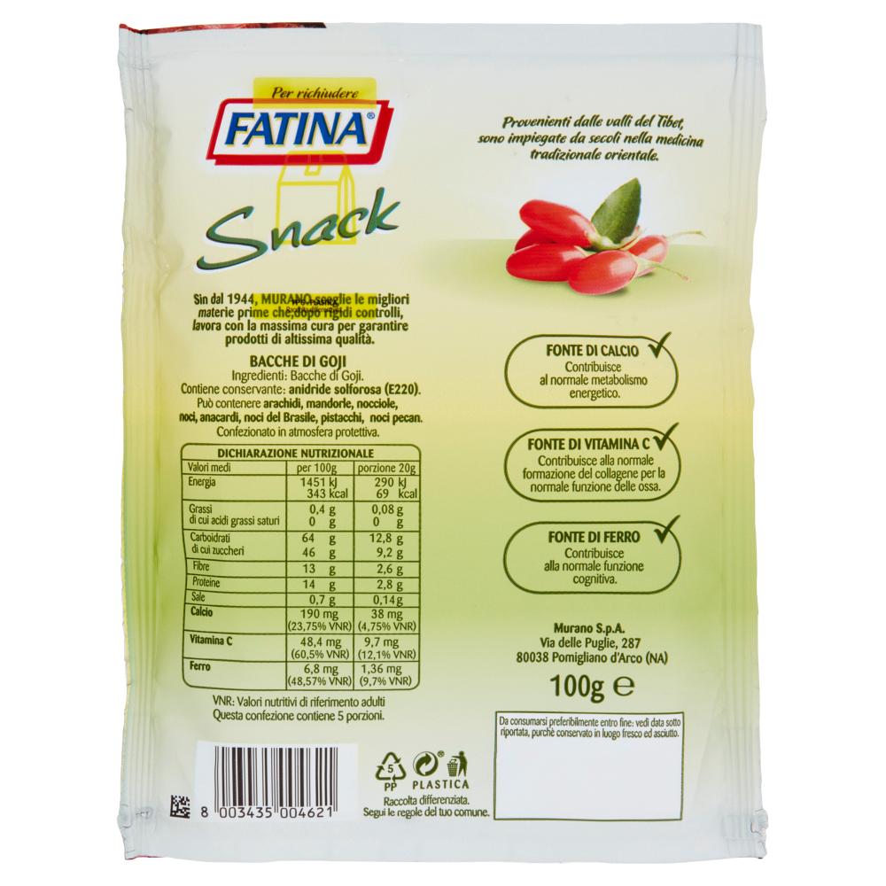 Fatina Goji Berries Snack 100 g