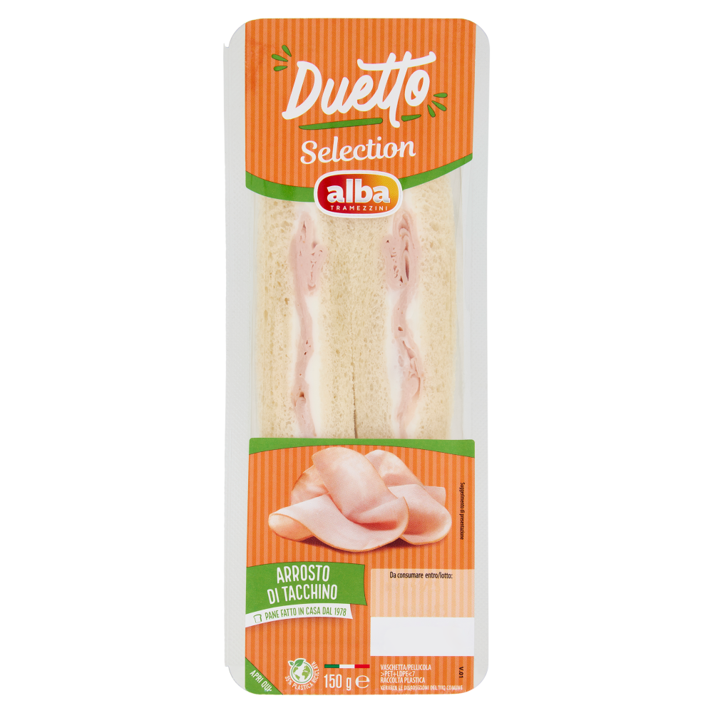 alba Tramezzini Duetto Selection Arrosto di Tacchino 150 g