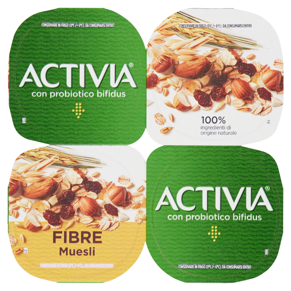 Activia Fibre Muesli 4 x 125 g Carrefour
